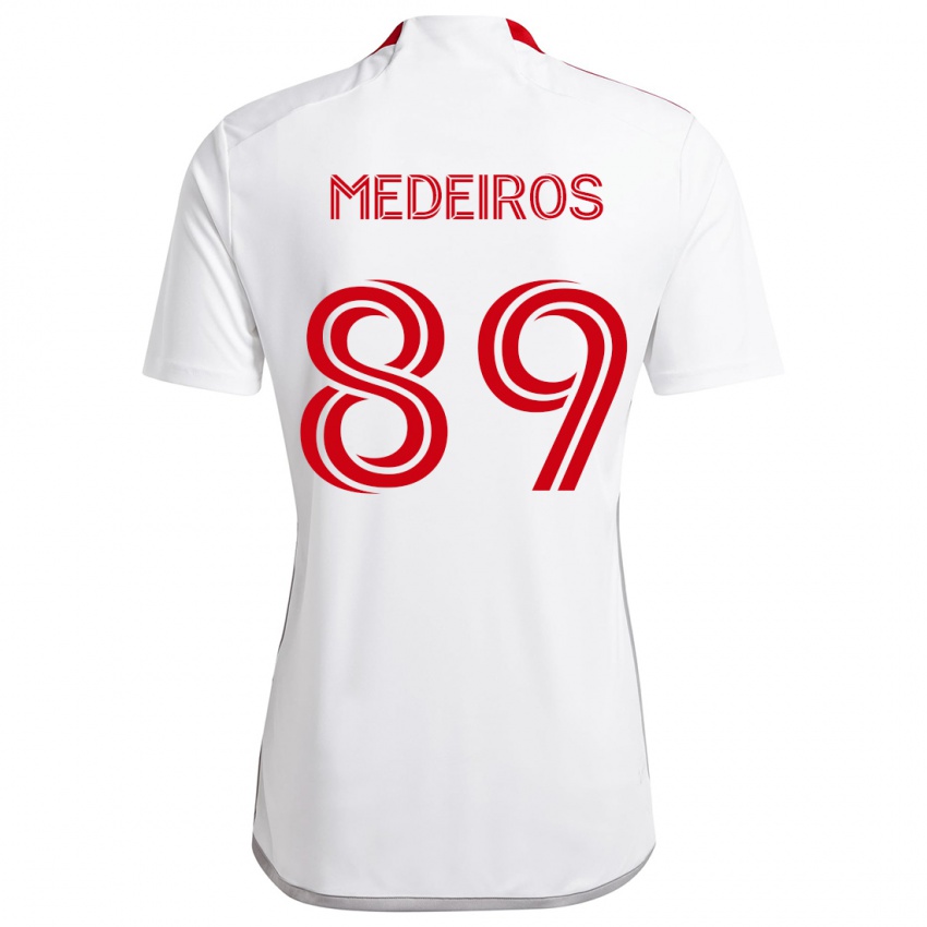 Criança Camisola Matthew Medeiros #89 Branco Vermelho Alternativa 2024/25 Camisa