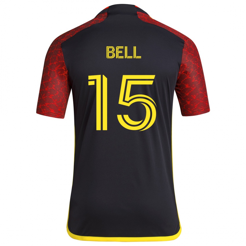 Criança Camisola Jon Bell #15 Vermelho Preto Alternativa 2024/25 Camisa