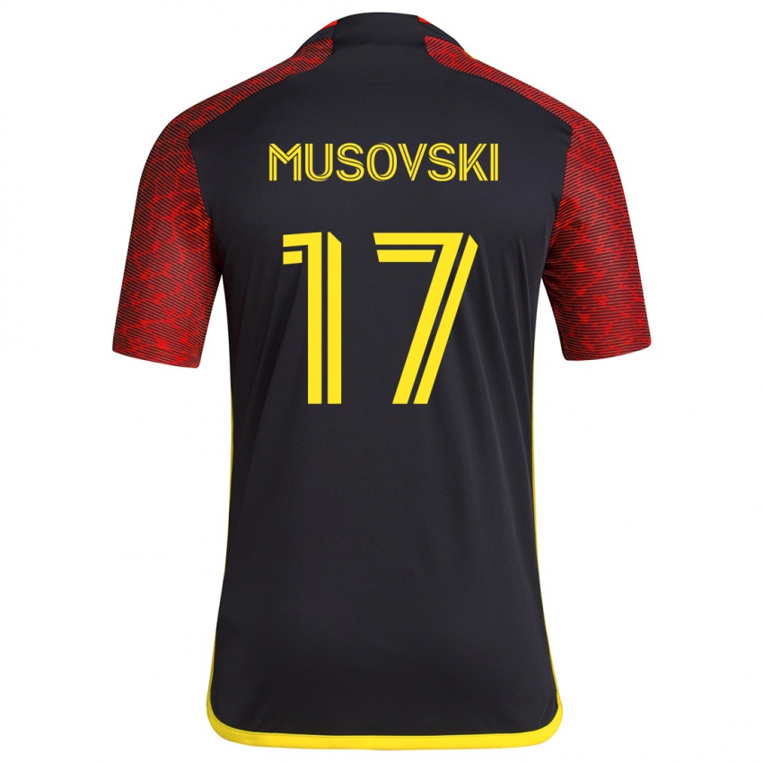 Criança Camisola Danny Musovski #17 Vermelho Preto Alternativa 2024/25 Camisa