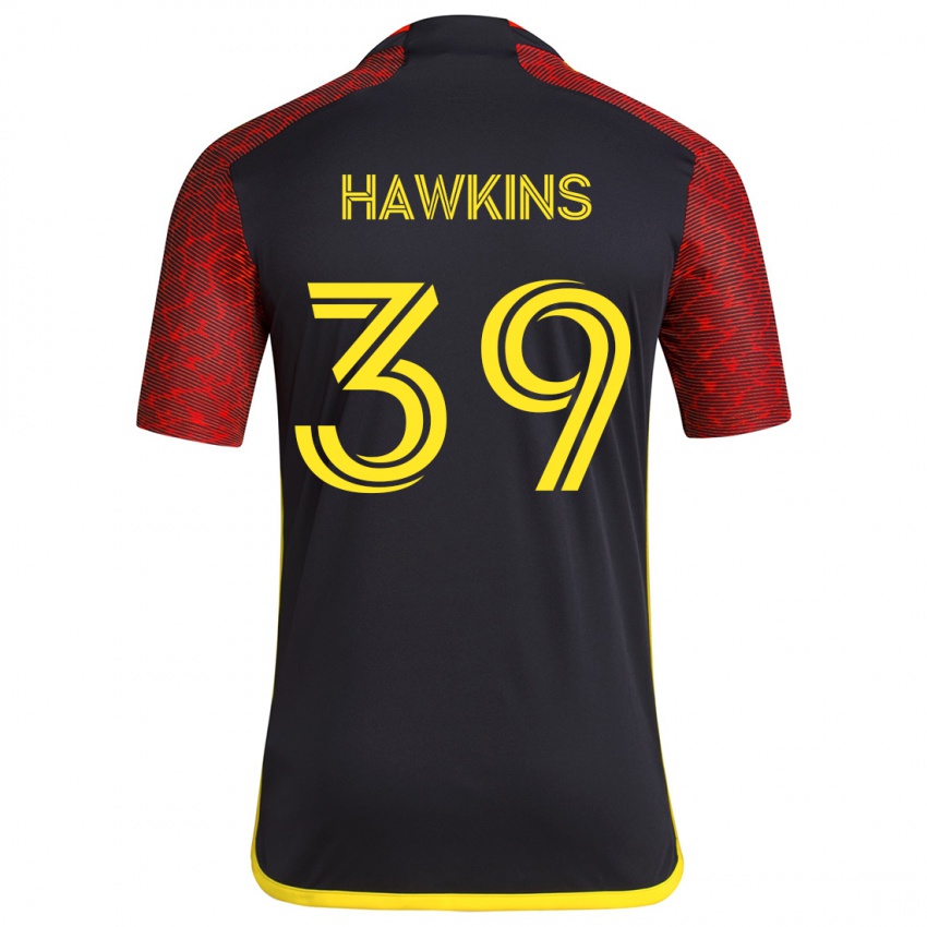 Criança Camisola Stuart Hawkins #39 Vermelho Preto Alternativa 2024/25 Camisa