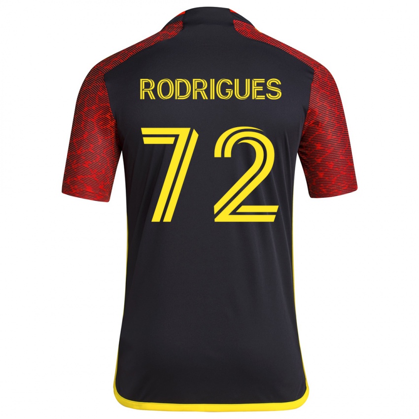 Criança Camisola Braudílio Rodrigues #72 Vermelho Preto Alternativa 2024/25 Camisa