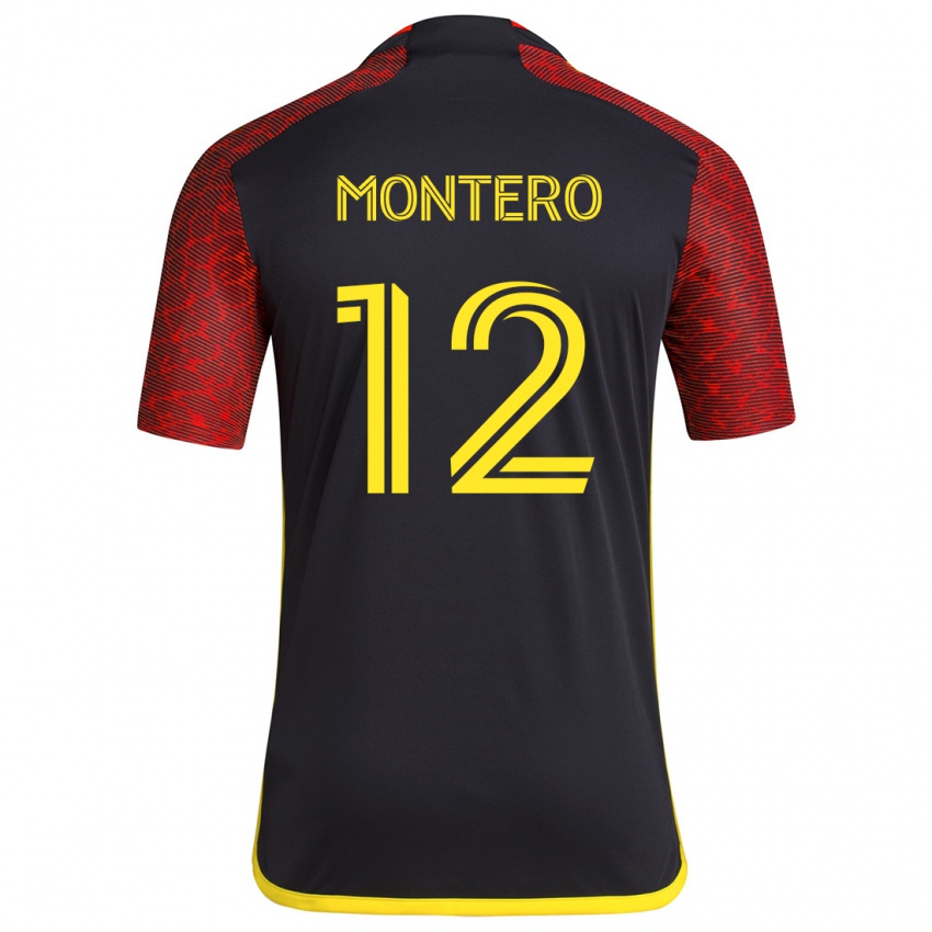 Criança Camisola Fredy Montero #12 Vermelho Preto Alternativa 2024/25 Camisa