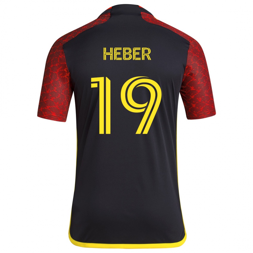 Criança Camisola Héber #19 Vermelho Preto Alternativa 2024/25 Camisa