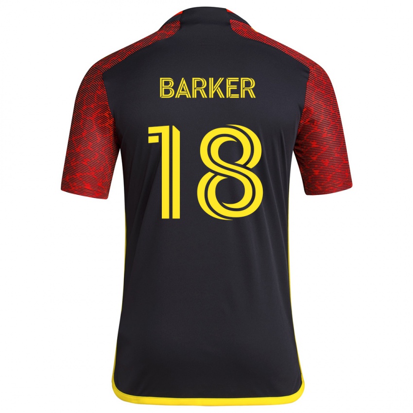 Criança Camisola Alicia Barker #18 Vermelho Preto Alternativa 2024/25 Camisa