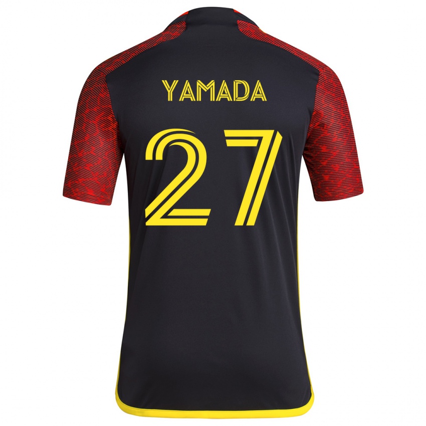 Criança Camisola Hikari Yamada #27 Vermelho Preto Alternativa 2024/25 Camisa