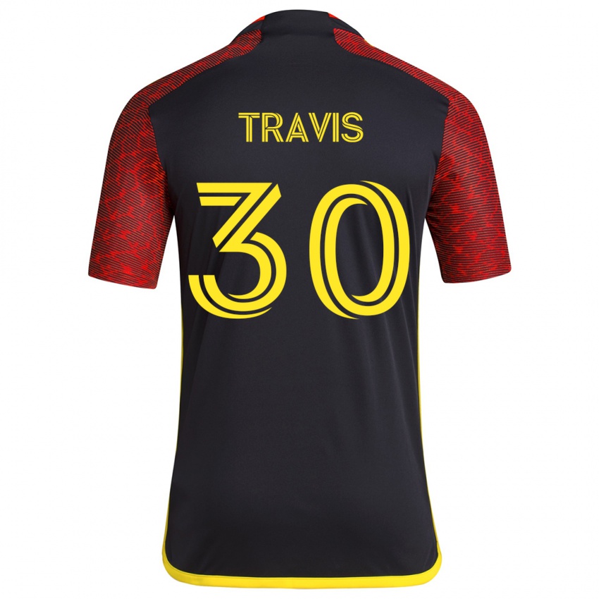 Criança Camisola Riley Travis #30 Vermelho Preto Alternativa 2024/25 Camisa