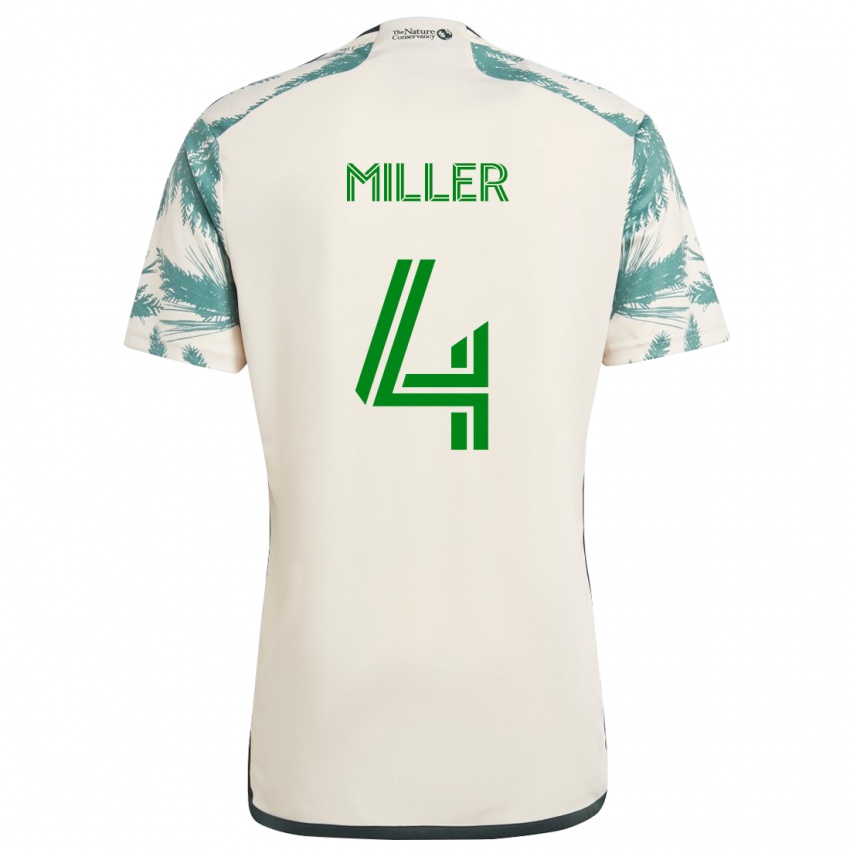 Criança Camisola Kamal Miller #4 Bege Castanho Alternativa 2024/25 Camisa