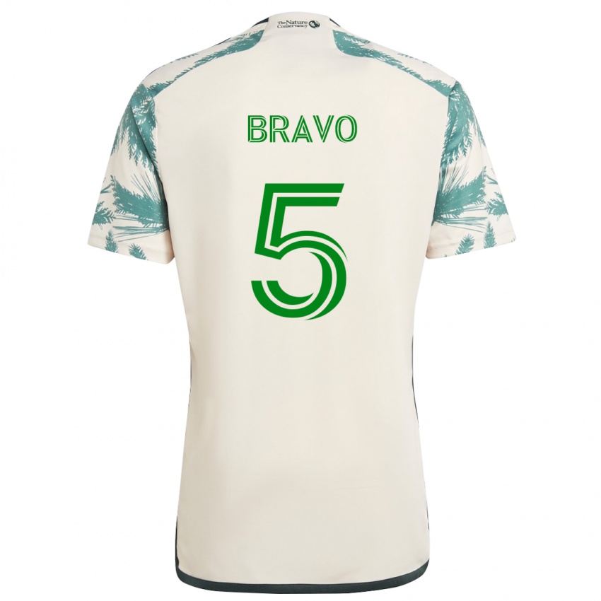 Criança Camisola Claudio Bravo #5 Bege Castanho Alternativa 2024/25 Camisa