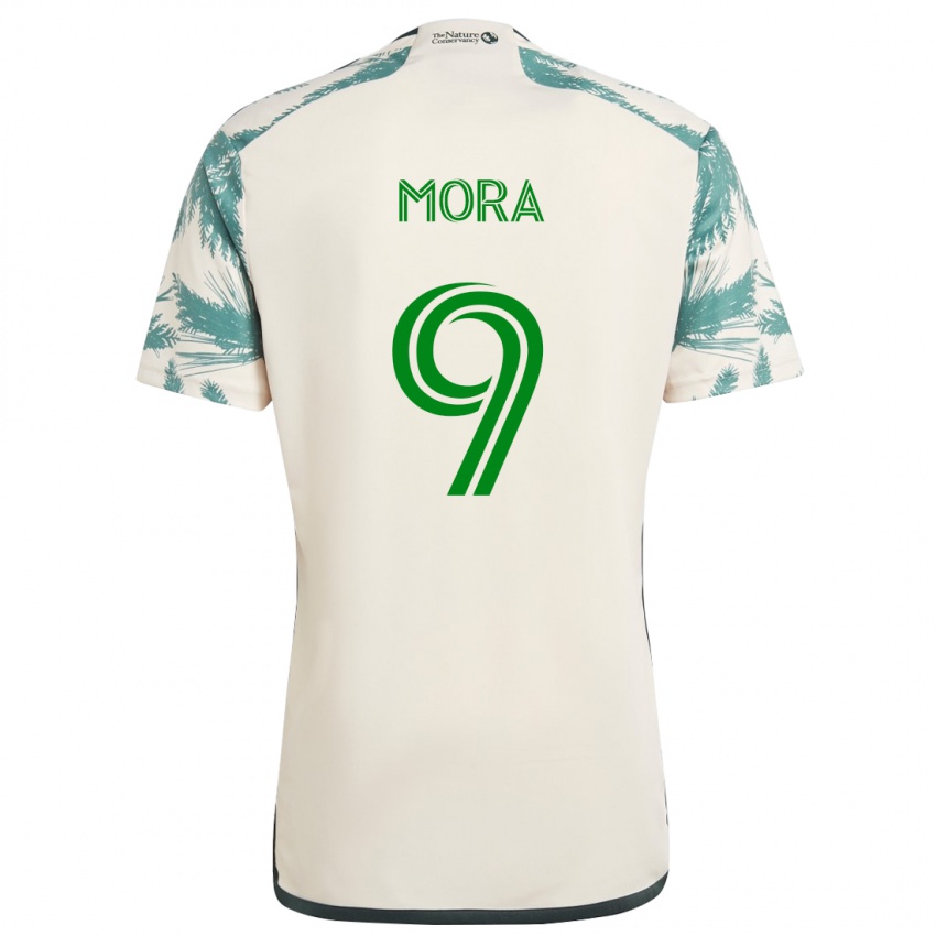 Criança Camisola Felipe Mora #9 Bege Castanho Alternativa 2024/25 Camisa