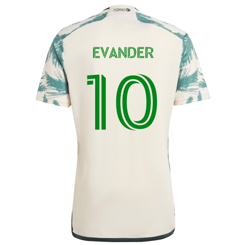 Criança Camisola Evander #10 Bege Castanho Alternativa 2024/25 Camisa