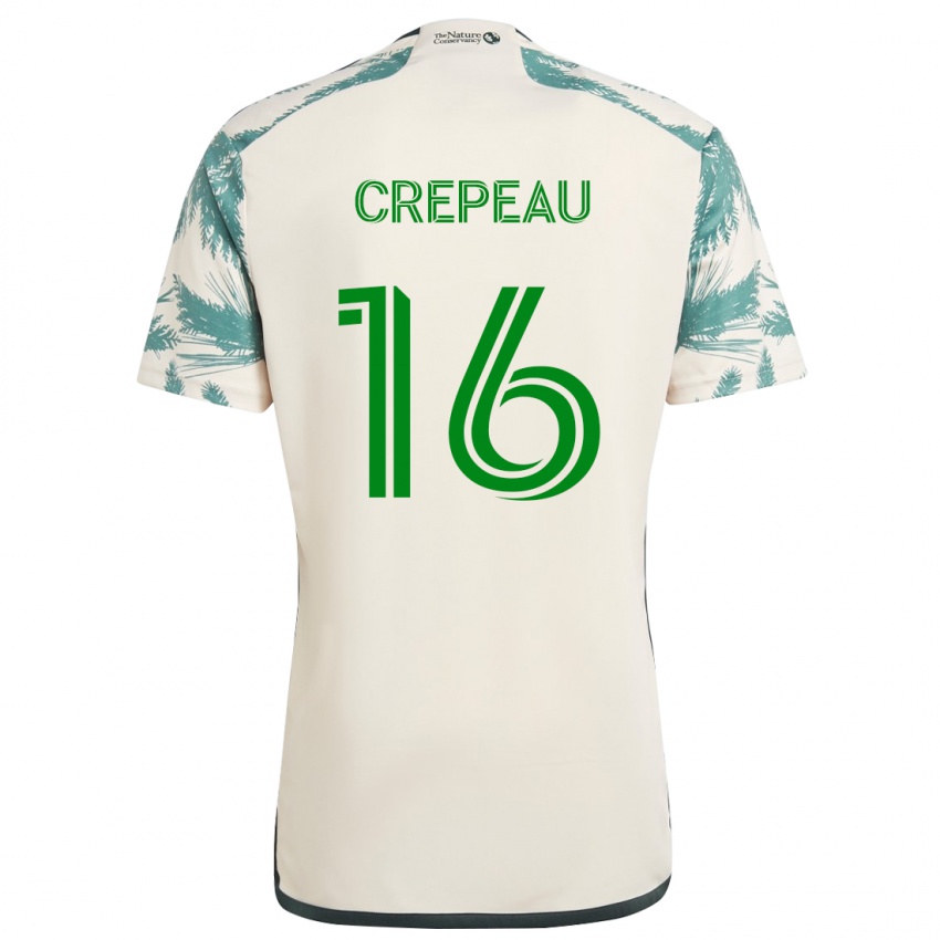 Criança Camisola Maxime Crépeau #16 Bege Castanho Alternativa 2024/25 Camisa