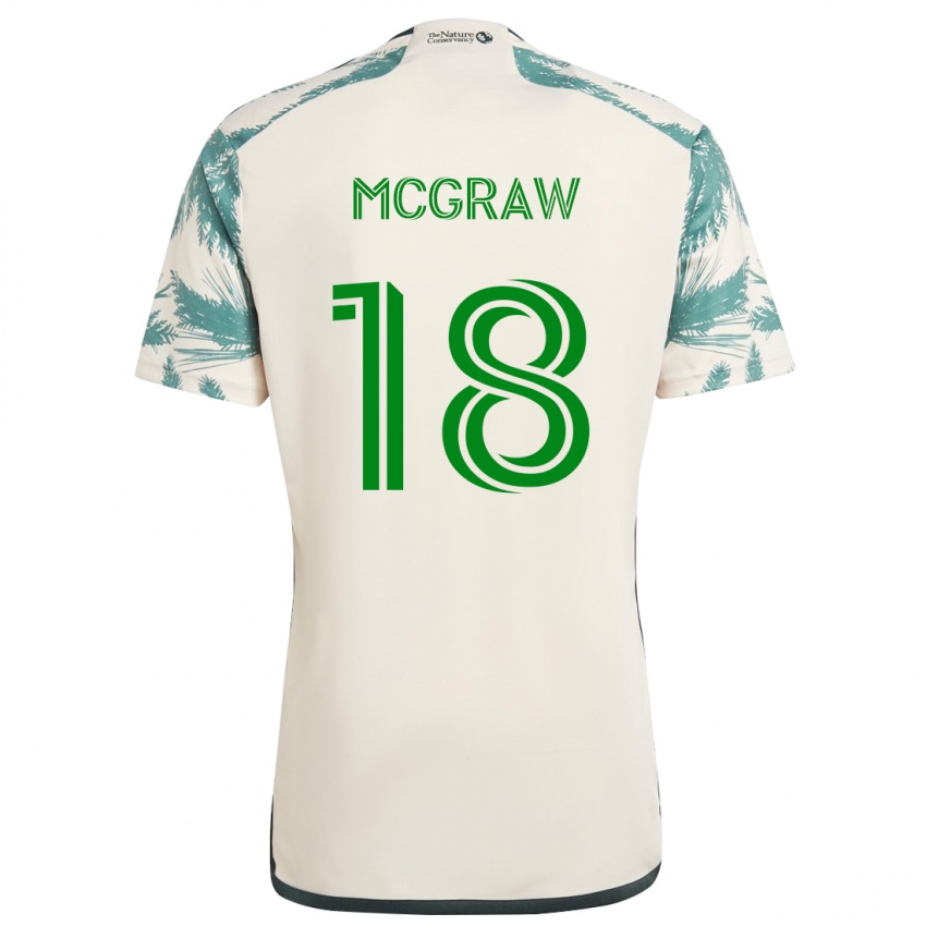 Criança Camisola Zac Mcgraw #18 Bege Castanho Alternativa 2024/25 Camisa