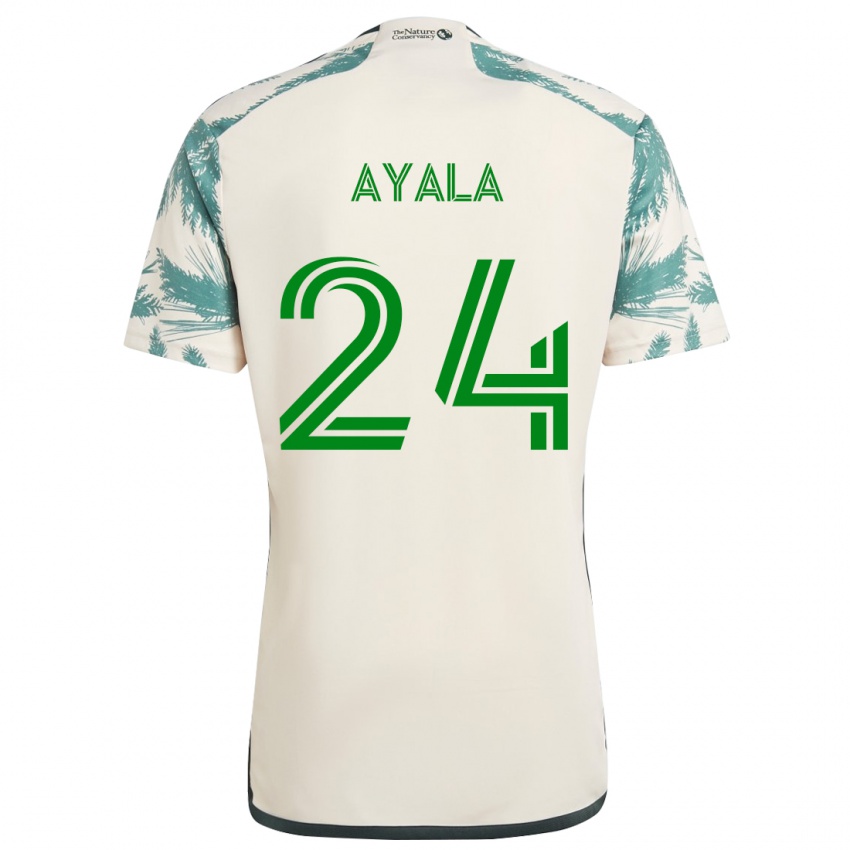 Criança Camisola David Ayala #24 Bege Castanho Alternativa 2024/25 Camisa