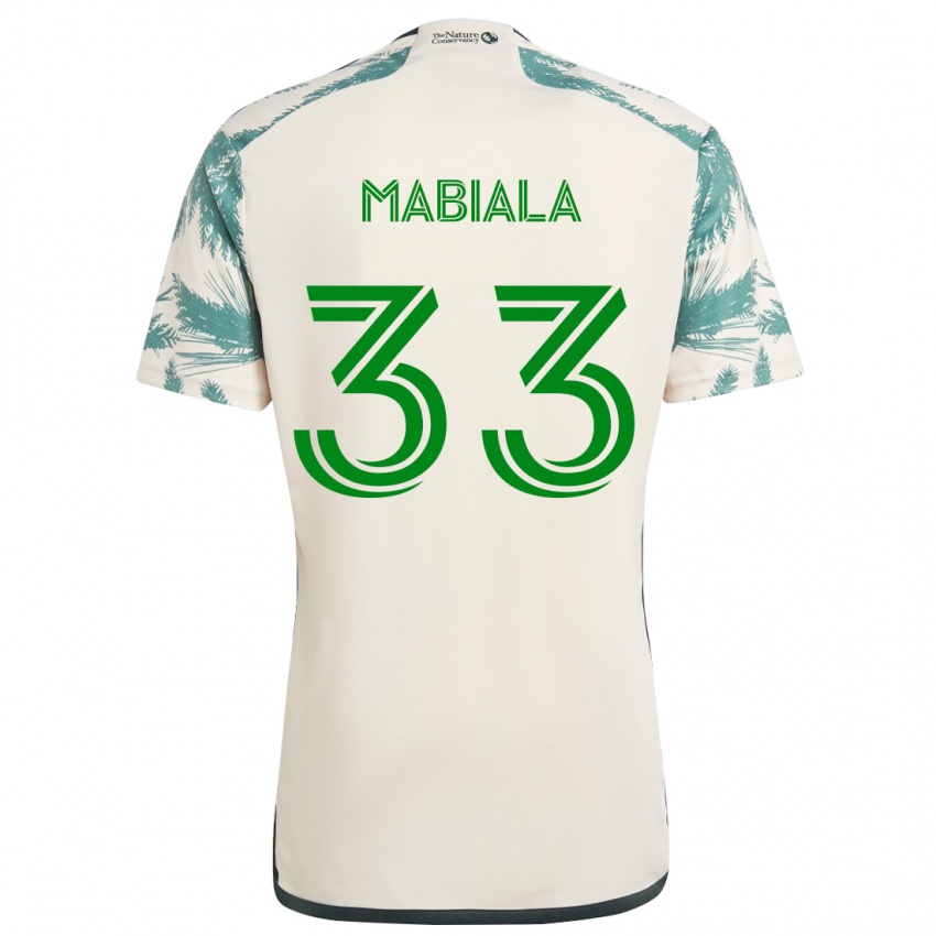 Criança Camisola Larrys Mabiala #33 Bege Castanho Alternativa 2024/25 Camisa