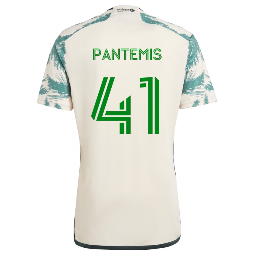 Criança Camisola James Pantemis #41 Bege Castanho Alternativa 2024/25 Camisa