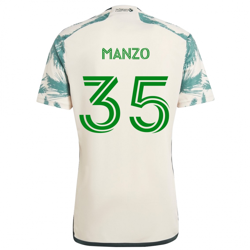 Criança Camisola Alexis Manzo #35 Bege Castanho Alternativa 2024/25 Camisa