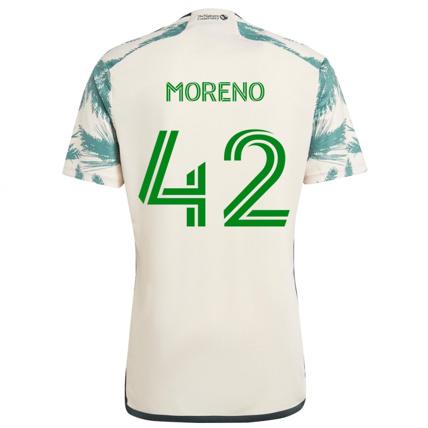 Criança Camisola Alexis Moreno #42 Bege Castanho Alternativa 2024/25 Camisa