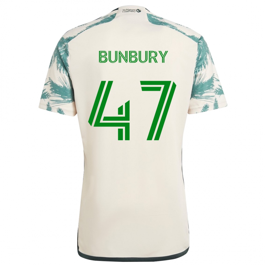 Criança Camisola Mataeo Bunbury #47 Bege Castanho Alternativa 2024/25 Camisa