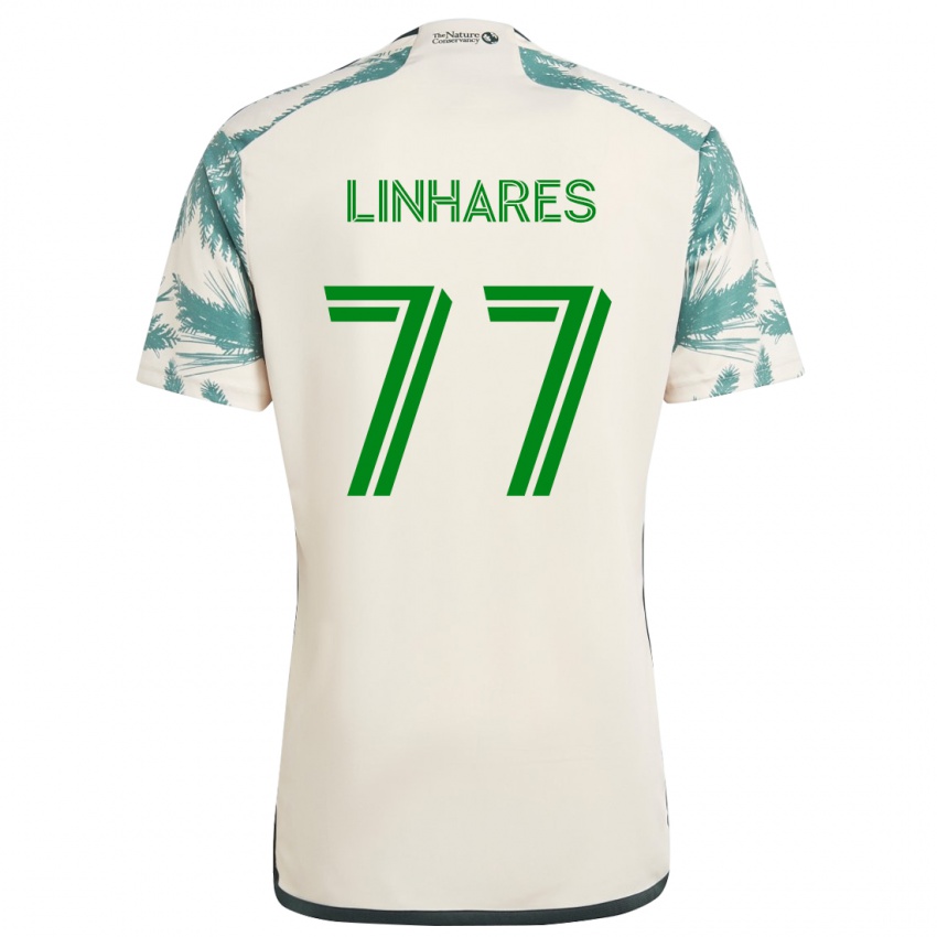 Criança Camisola Kyle Linhares #77 Bege Castanho Alternativa 2024/25 Camisa