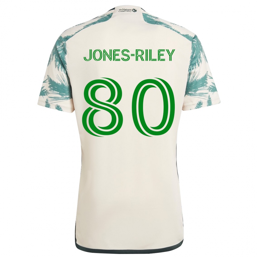 Criança Camisola Jaden Jones-Riley #80 Bege Castanho Alternativa 2024/25 Camisa