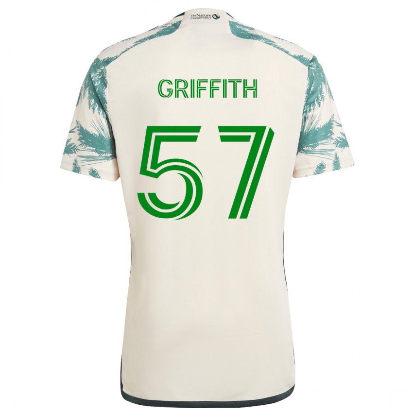 Criança Camisola Víctor Griffith #57 Bege Castanho Alternativa 2024/25 Camisa