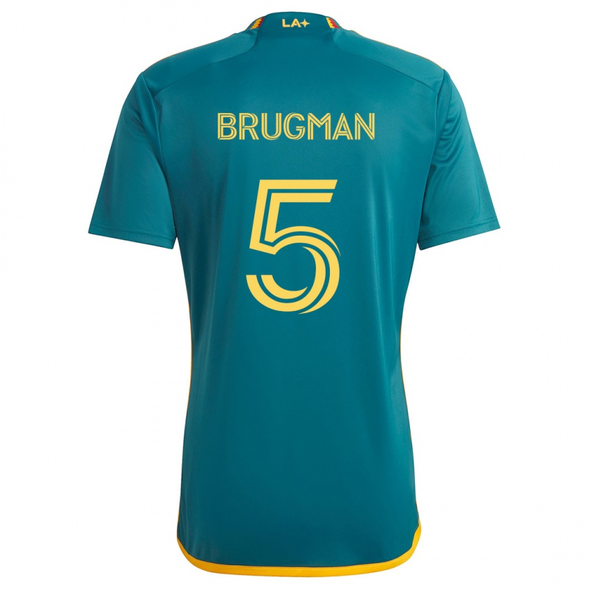 Criança Camisola Gastón Brugman #5 Verde Amarelo Alternativa 2024/25 Camisa