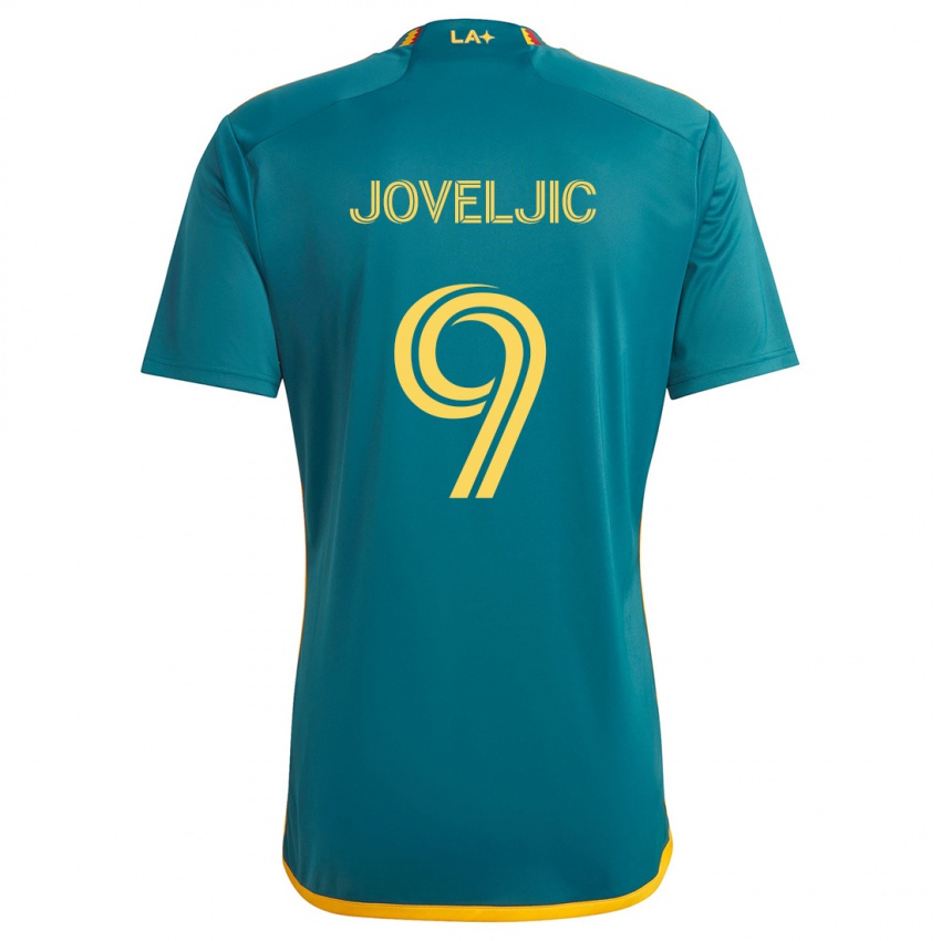 Criança Camisola Dejan Joveljic #9 Verde Amarelo Alternativa 2024/25 Camisa