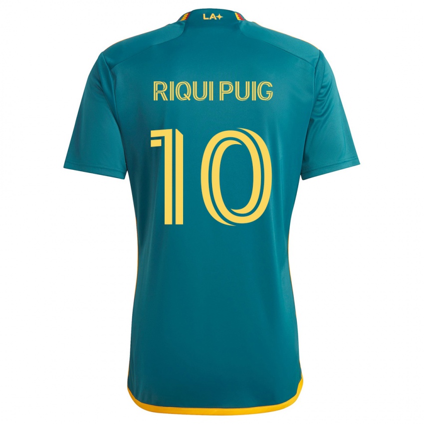 Criança Camisola Riqui Puig #10 Verde Amarelo Alternativa 2024/25 Camisa