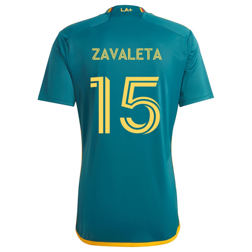 Criança Camisola Eriq Zavaleta #15 Verde Amarelo Alternativa 2024/25 Camisa