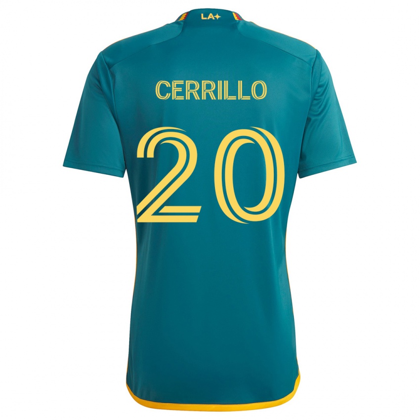 Criança Camisola Edwin Cerrillo #20 Verde Amarelo Alternativa 2024/25 Camisa