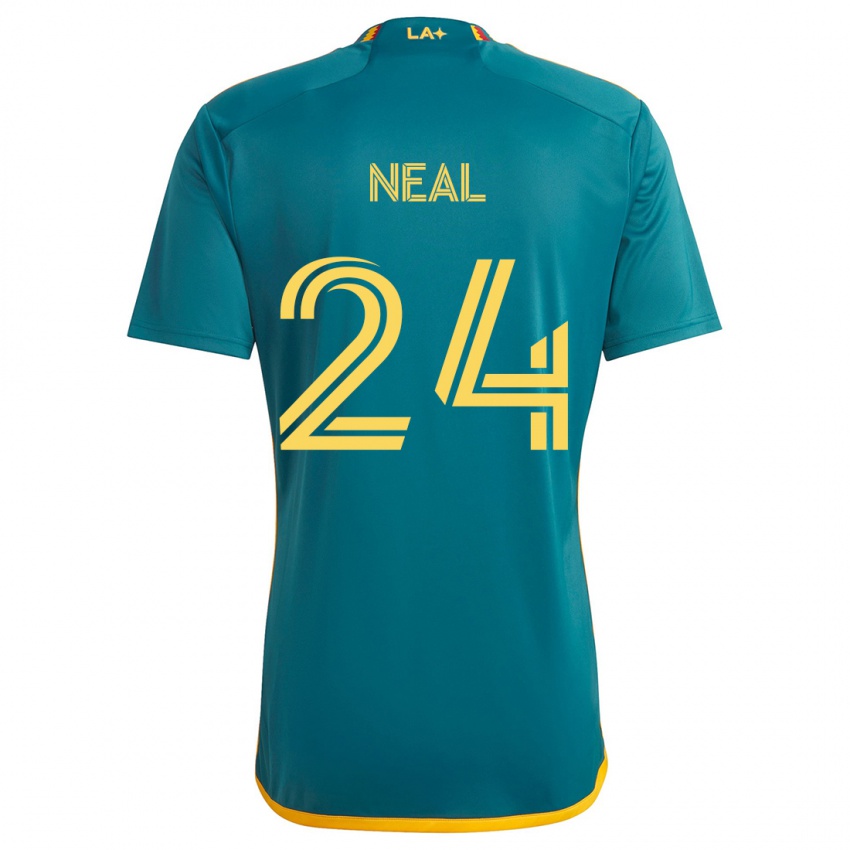 Criança Camisola Jalen Neal #24 Verde Amarelo Alternativa 2024/25 Camisa