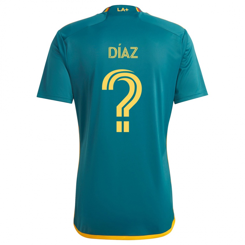 Criança Camisola Carlos Díaz #0 Verde Amarelo Alternativa 2024/25 Camisa