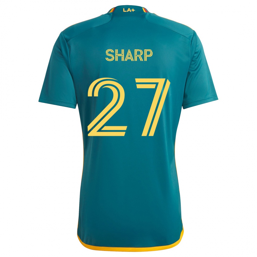 Criança Camisola Billy Sharp #27 Verde Amarelo Alternativa 2024/25 Camisa