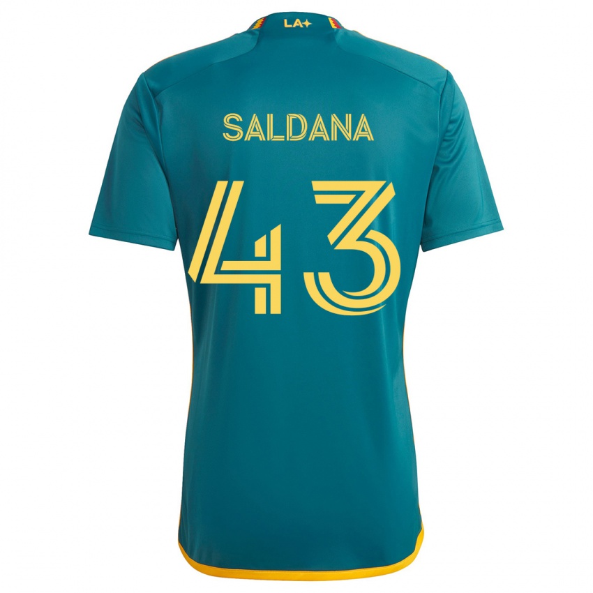 Criança Camisola Adam Saldaña #43 Verde Amarelo Alternativa 2024/25 Camisa