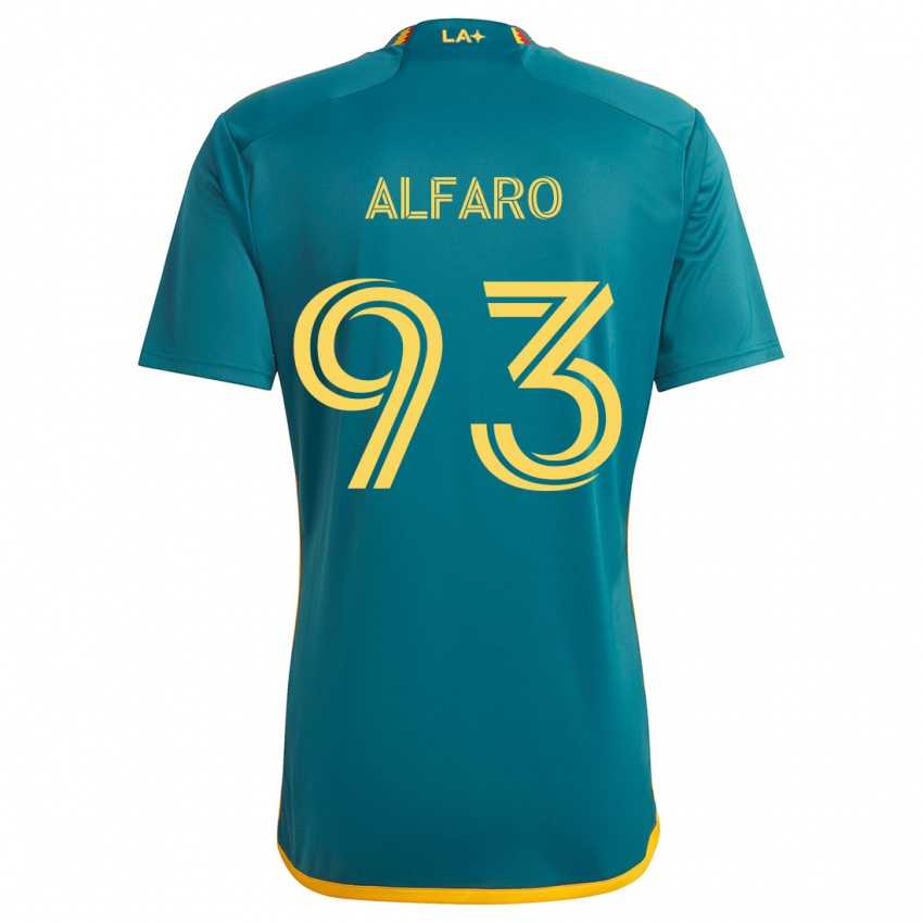 Criança Camisola Tony Alfaro #93 Verde Amarelo Alternativa 2024/25 Camisa