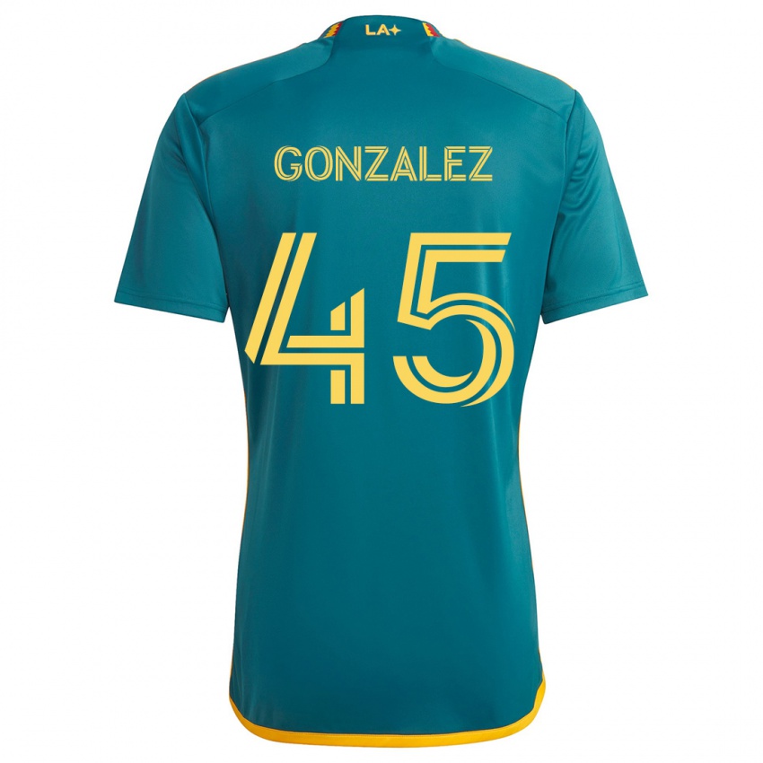 Criança Camisola Adrián González #45 Verde Amarelo Alternativa 2024/25 Camisa