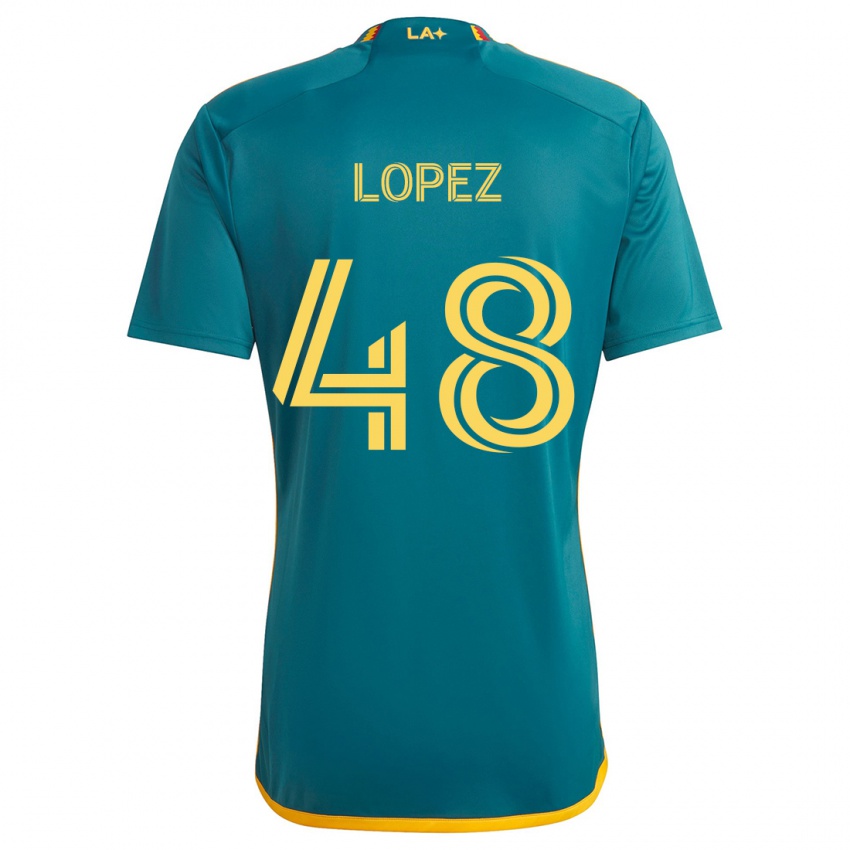 Criança Camisola Diego López #48 Verde Amarelo Alternativa 2024/25 Camisa