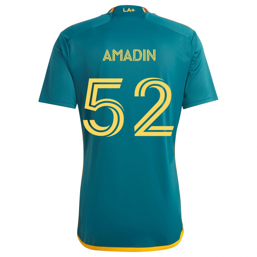 Criança Camisola Elijah Amadin #52 Verde Amarelo Alternativa 2024/25 Camisa