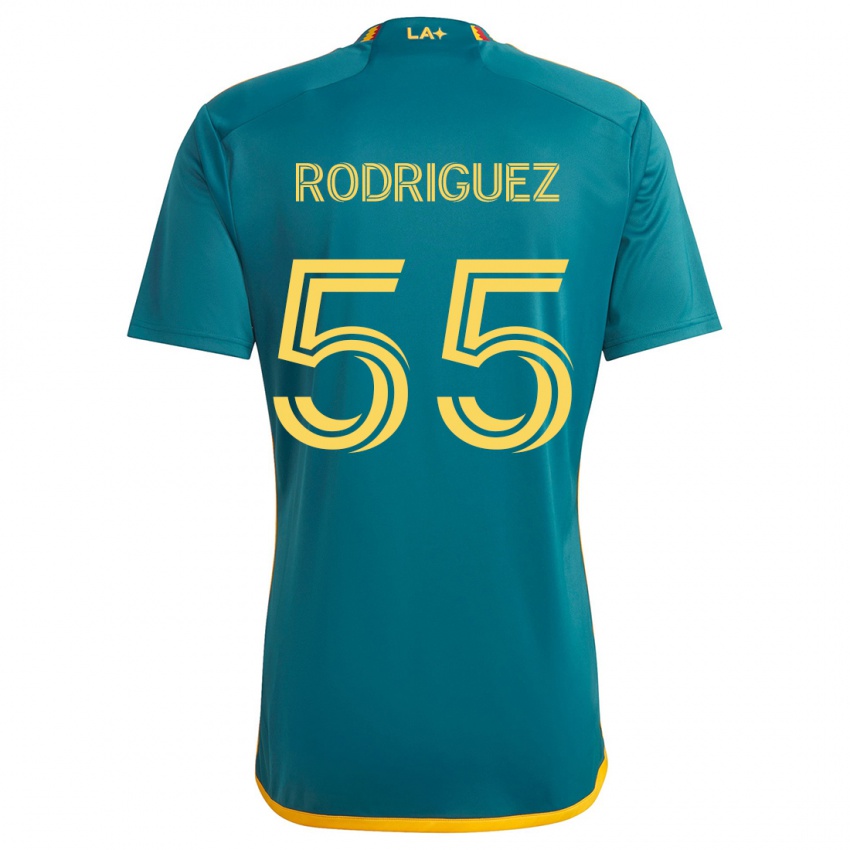 Criança Camisola Diego Rodriguez #55 Verde Amarelo Alternativa 2024/25 Camisa