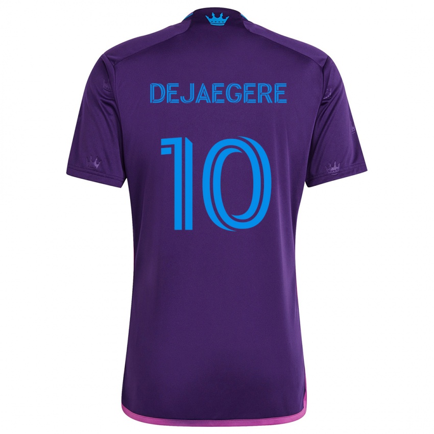 Criança Camisola Brecht Dejaegere #10 Roxo Azulado Alternativa 2024/25 Camisa