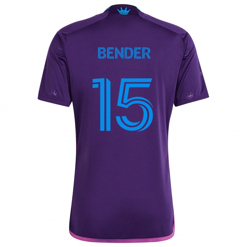 Criança Camisola Ben Bender #15 Roxo Azulado Alternativa 2024/25 Camisa