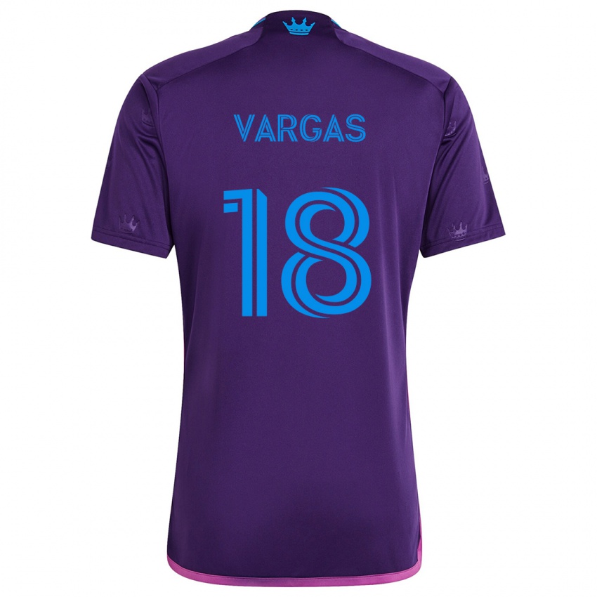 Criança Camisola Kerwin Vargas #18 Roxo Azulado Alternativa 2024/25 Camisa