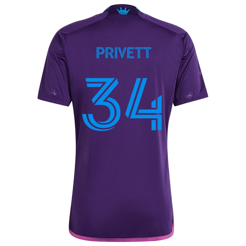 Criança Camisola Andrew Privett #34 Roxo Azulado Alternativa 2024/25 Camisa