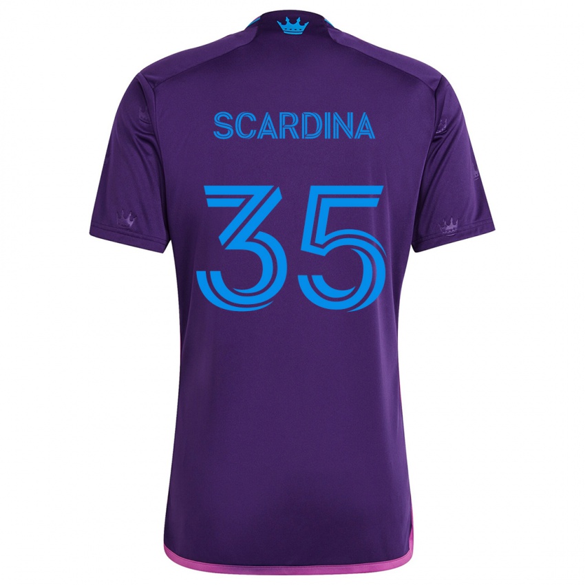 Criança Camisola Nick Scardina #35 Roxo Azulado Alternativa 2024/25 Camisa