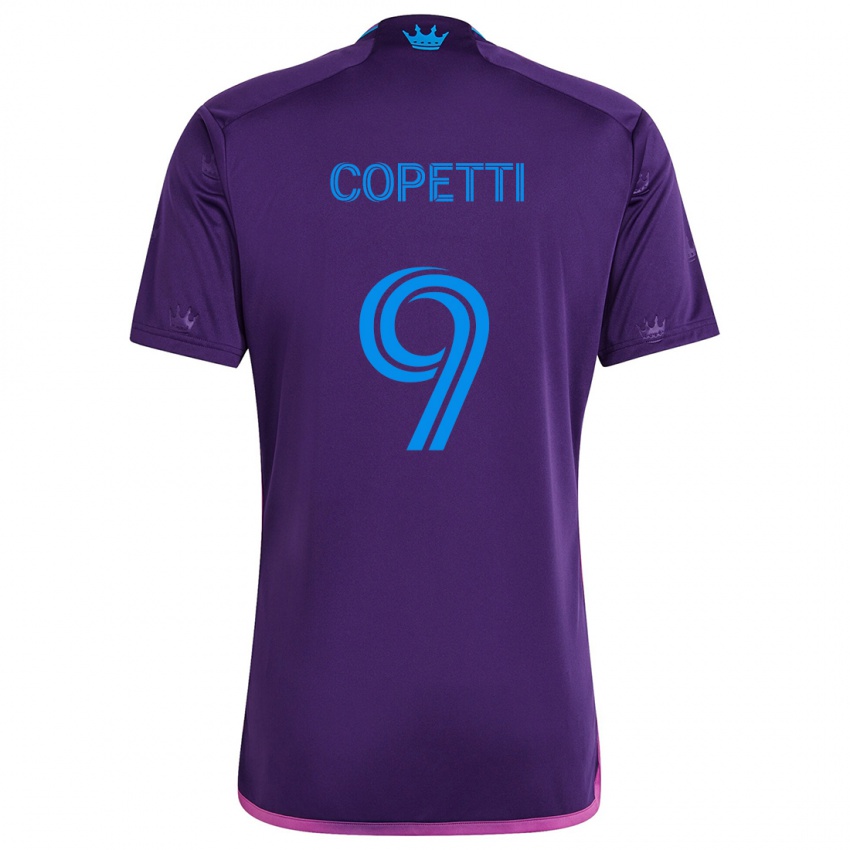 Criança Camisola Enzo Copetti #9 Roxo Azulado Alternativa 2024/25 Camisa