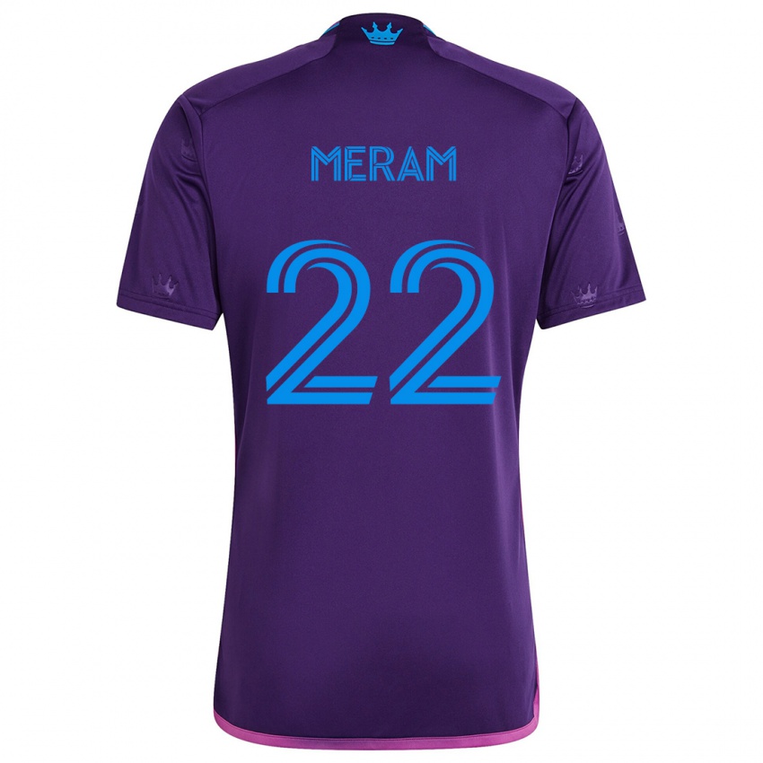 Criança Camisola Justin Meram #22 Roxo Azulado Alternativa 2024/25 Camisa