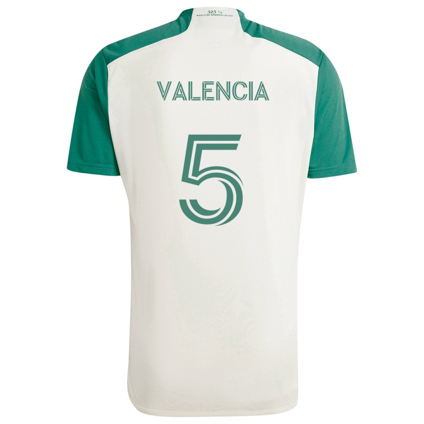 Criança Camisola Jhojan Valencia #5 Cores Bronzeadas Verde Alternativa 2024/25 Camisa