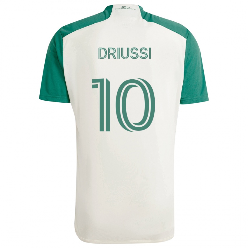 Criança Camisola Sebastián Driussi #10 Cores Bronzeadas Verde Alternativa 2024/25 Camisa