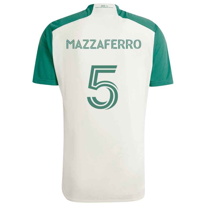 Criança Camisola Salvatore Mazzaferro #5 Cores Bronzeadas Verde Alternativa 2024/25 Camisa