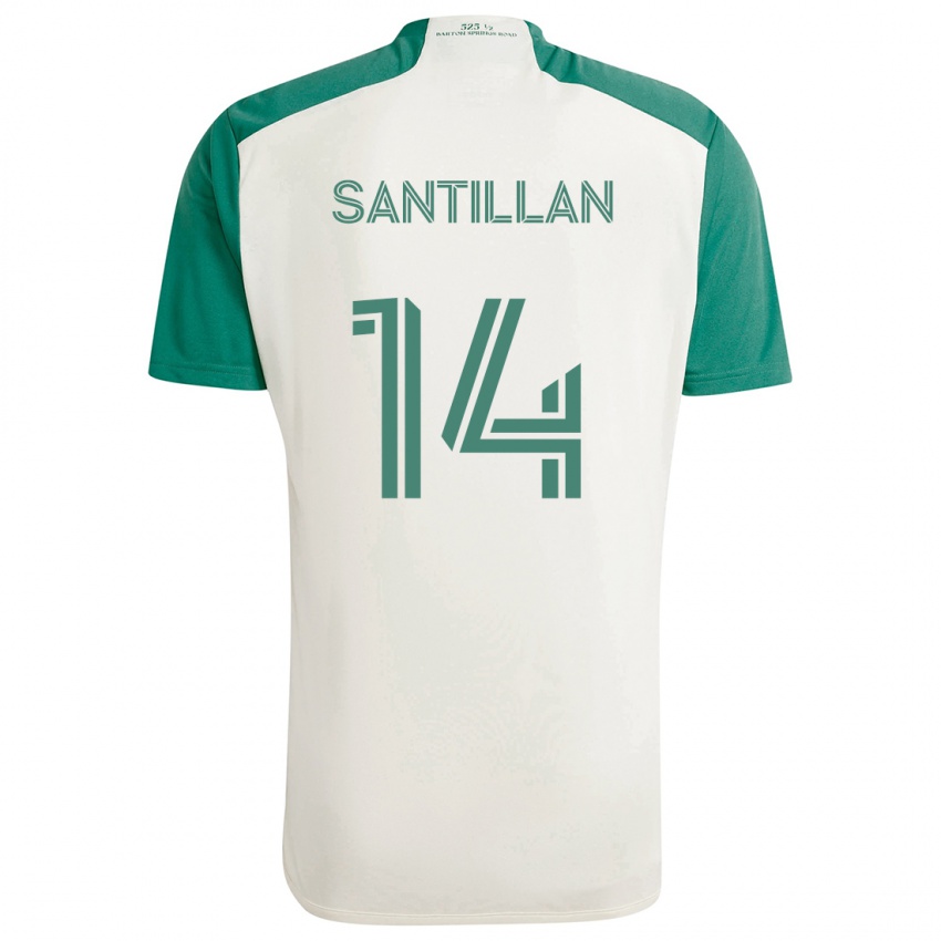 Criança Camisola Jonathan Santillan #14 Cores Bronzeadas Verde Alternativa 2024/25 Camisa